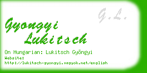 gyongyi lukitsch business card